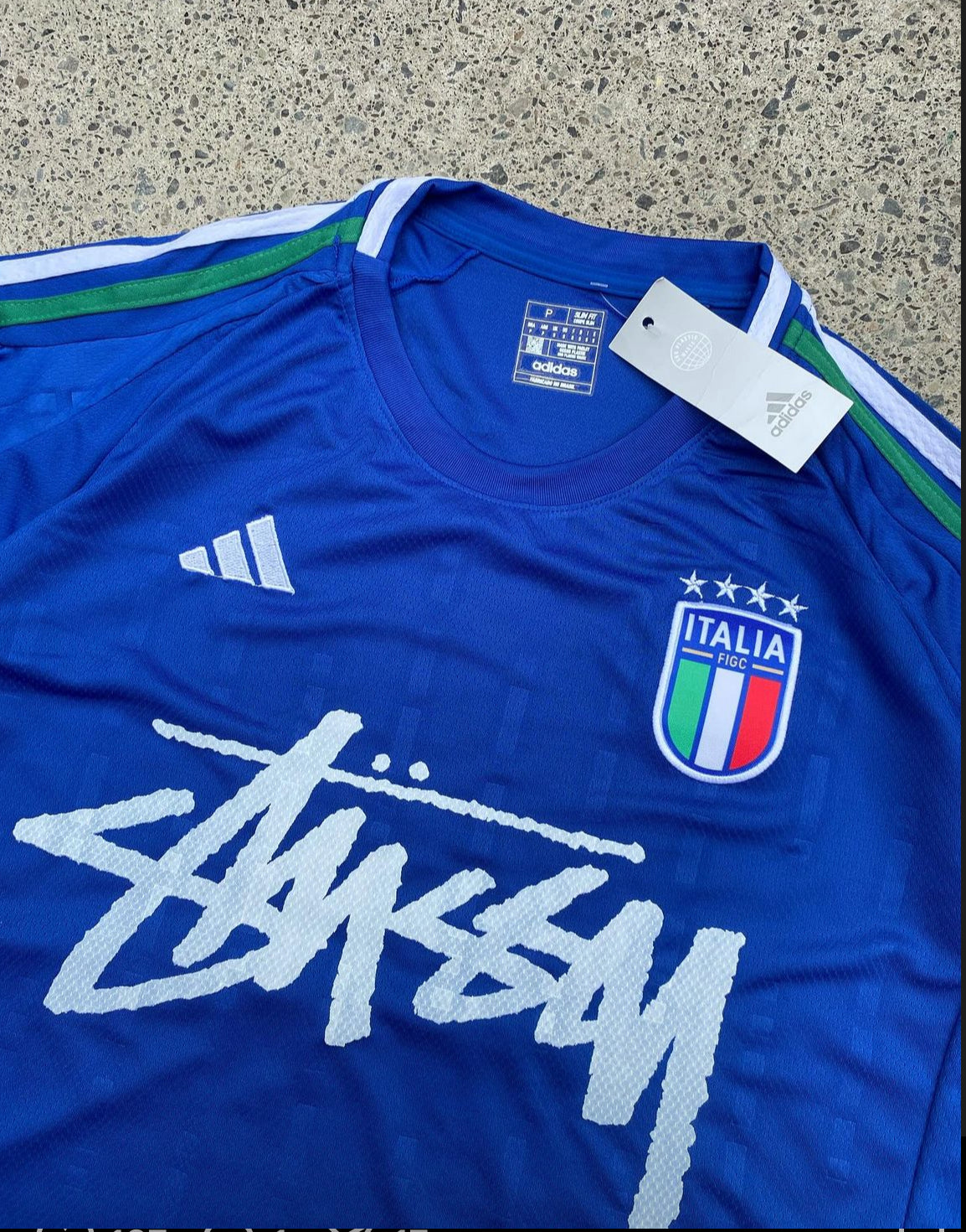 ITALIË X STUSSY - JERSEY BLAUW