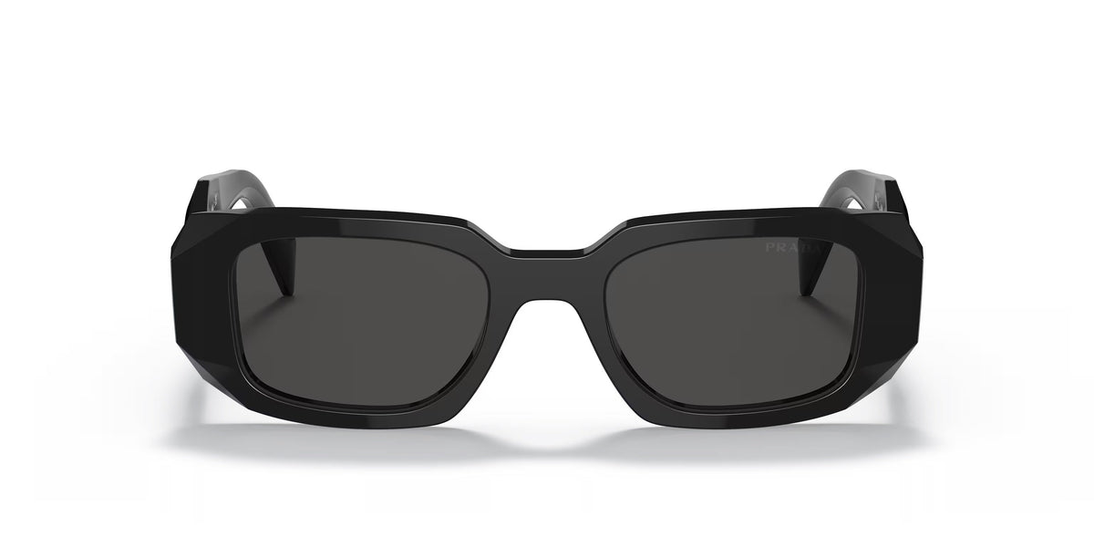 Prada Geometric Logo Zwart — Zonnebril