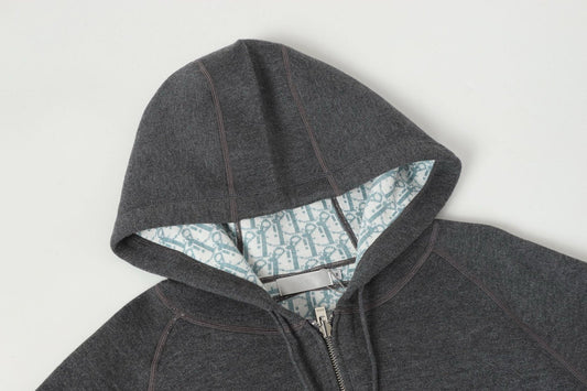 Dior Cashmere Hooded Grijs — Jas