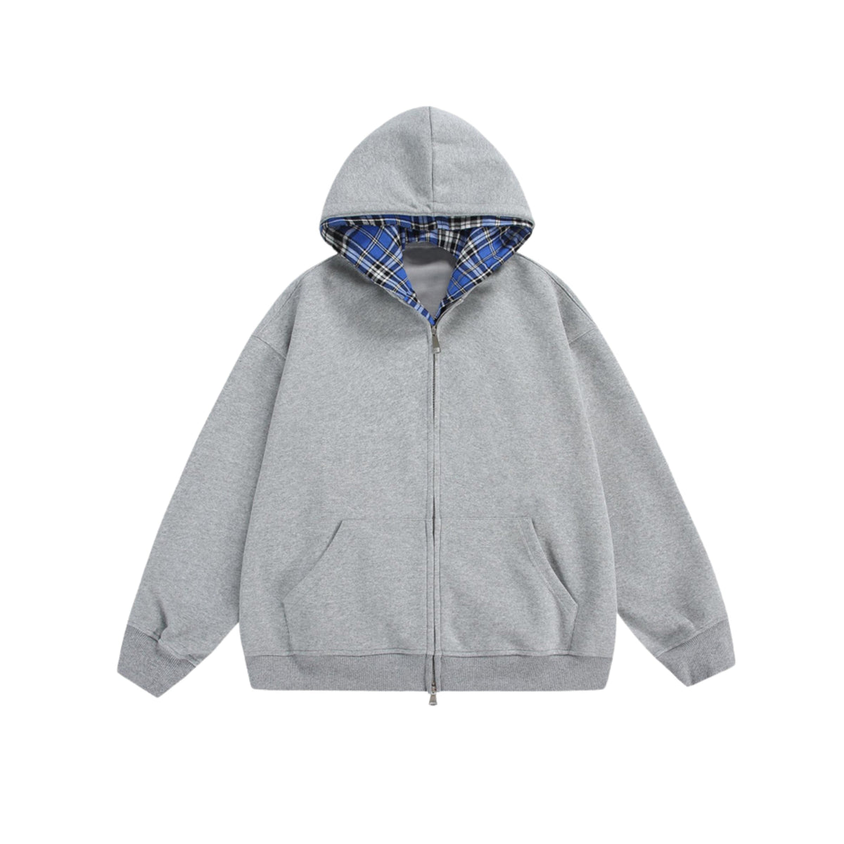 Chequered Line Zip Hoodie