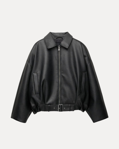 Belted Leren — Jas