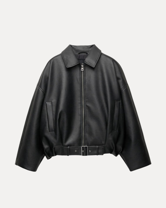Belted Leren — Jas