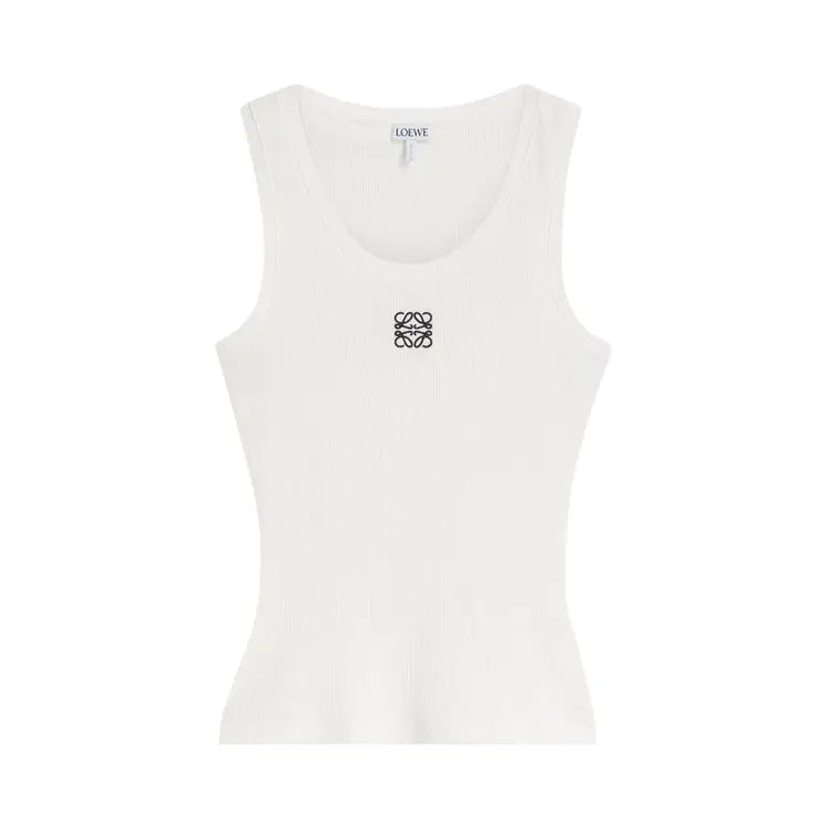 Loewe Anagram Tank Wit / Zwart — T-shirt