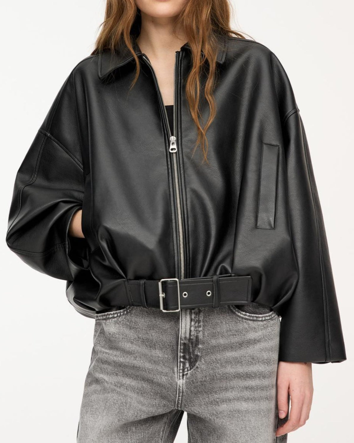 Belted Leren — Jas