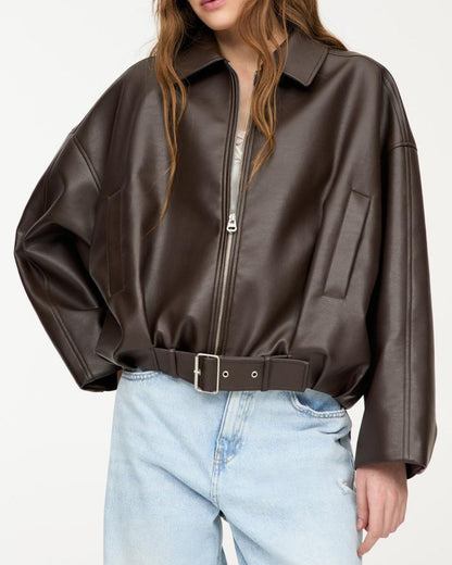 Belted Leren — Jas