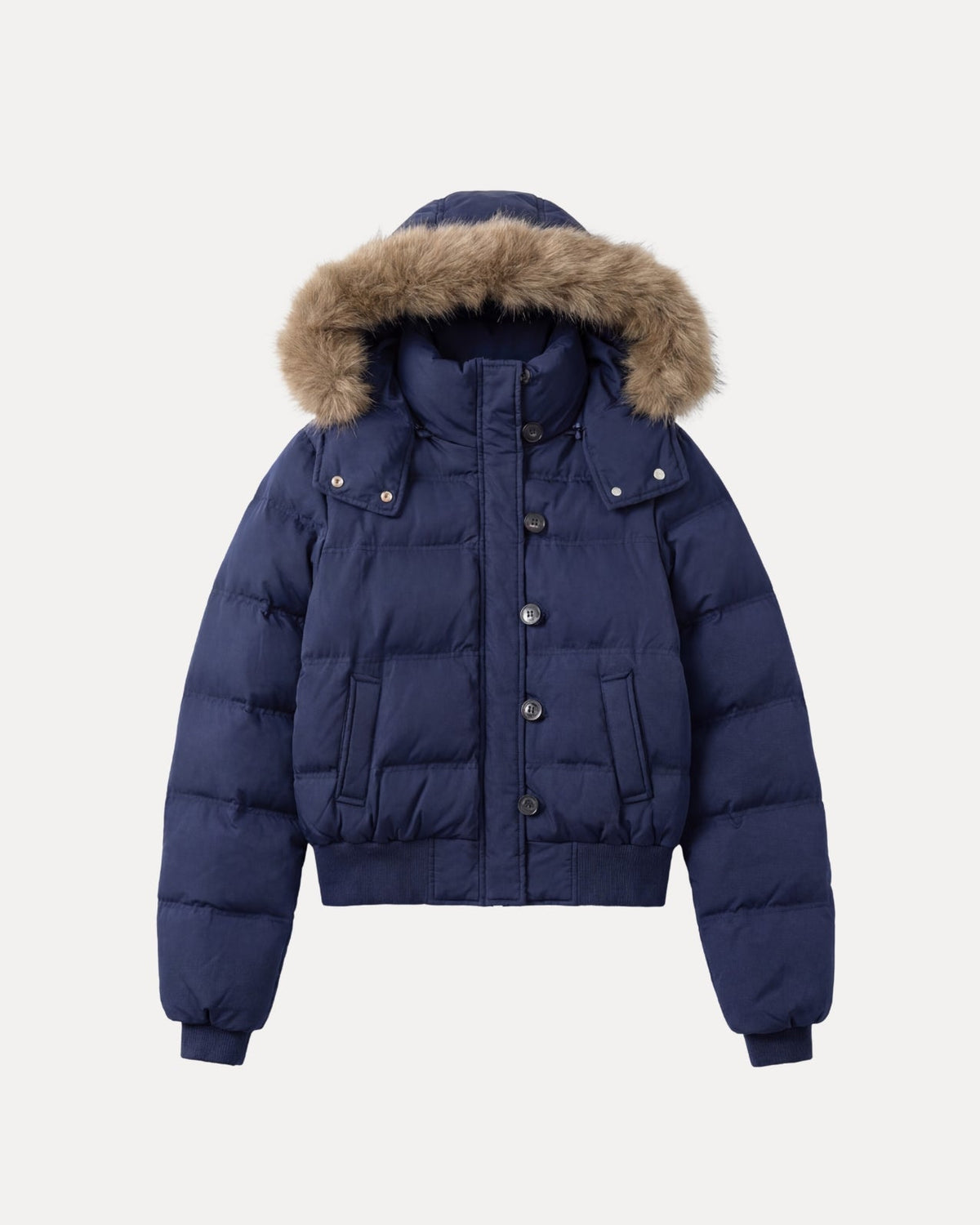 FUR COLLAR SHORT PARKA — JAS