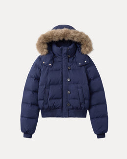 FUR COLLAR SHORT PARKA — JAS