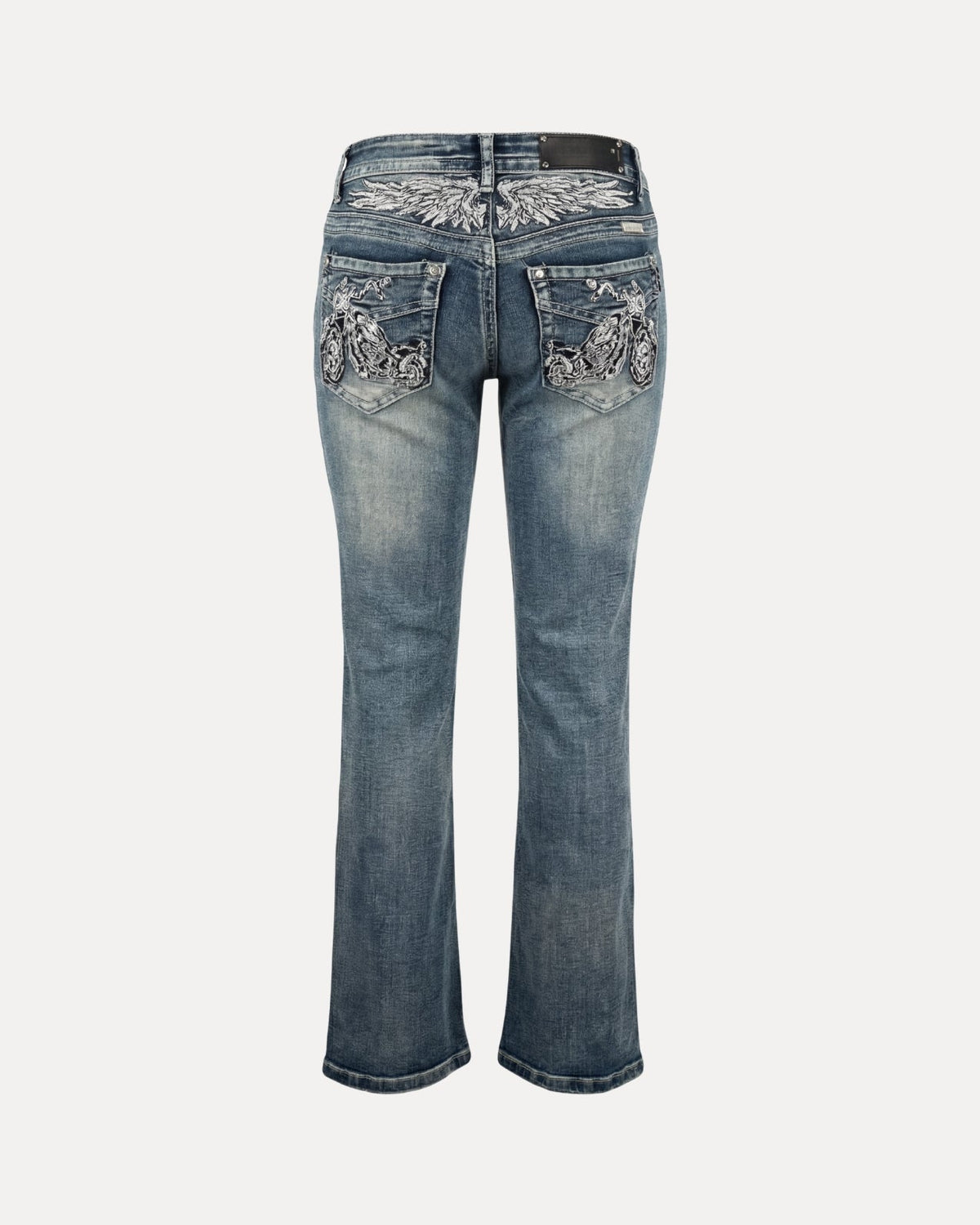 Embroidered Bootcut — Jeans