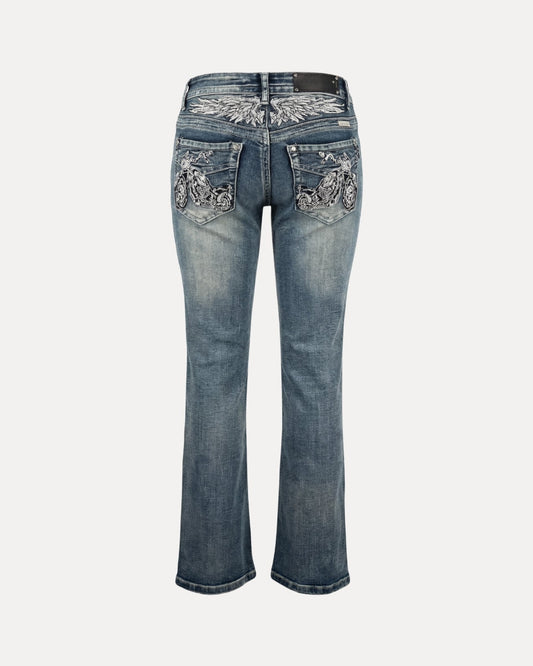 EMBROIDERED BOOTCUT — JEANS