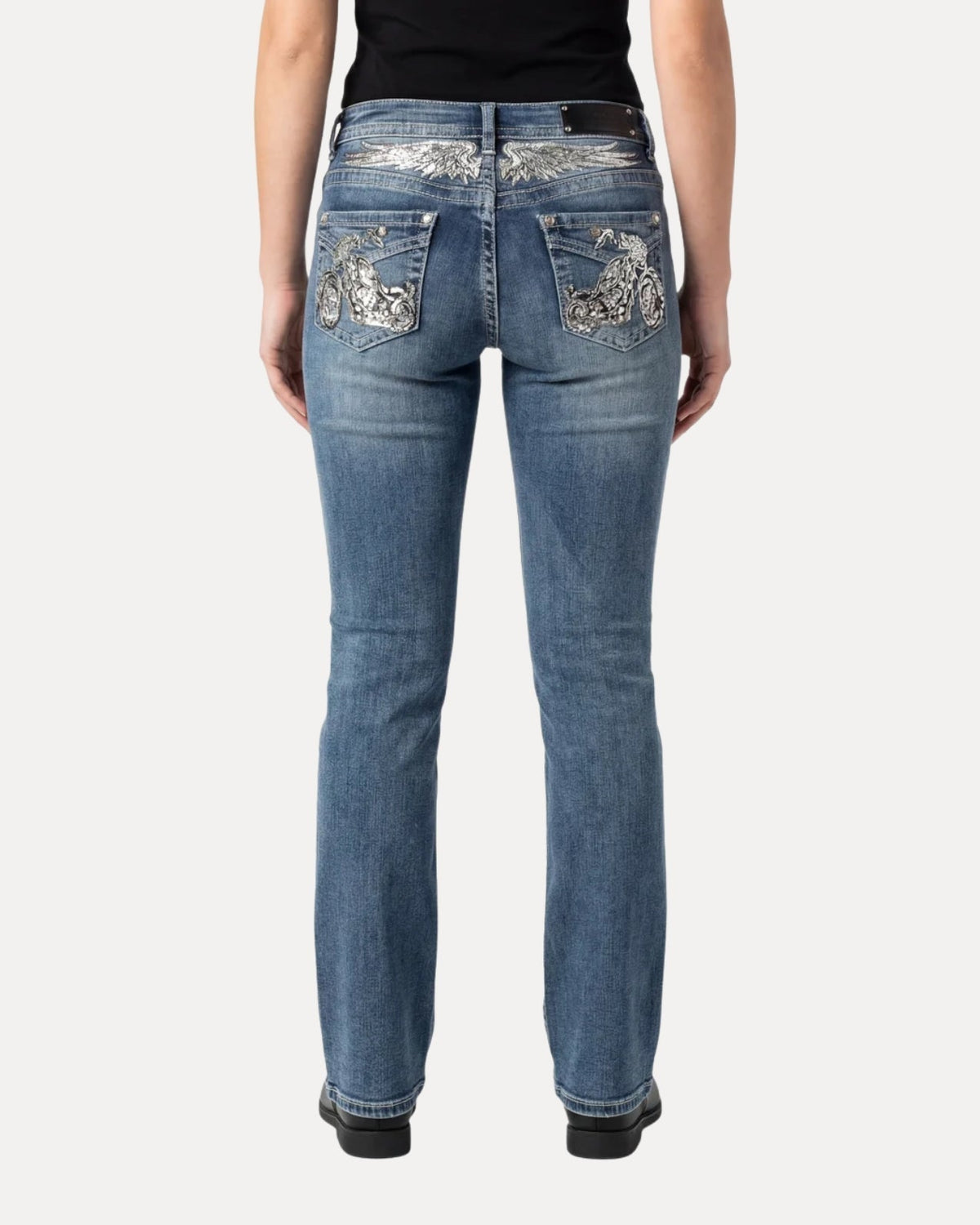 Embroidered Bootcut — Jeans