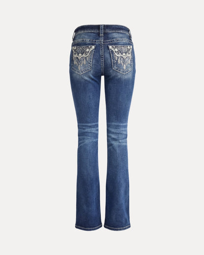 Embroidered Flare — Jeans