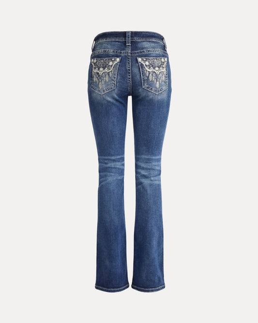 EMBROIDERED FLARE — JEANS