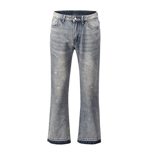 FLARED JEANS — GEWASSEN BLAUW