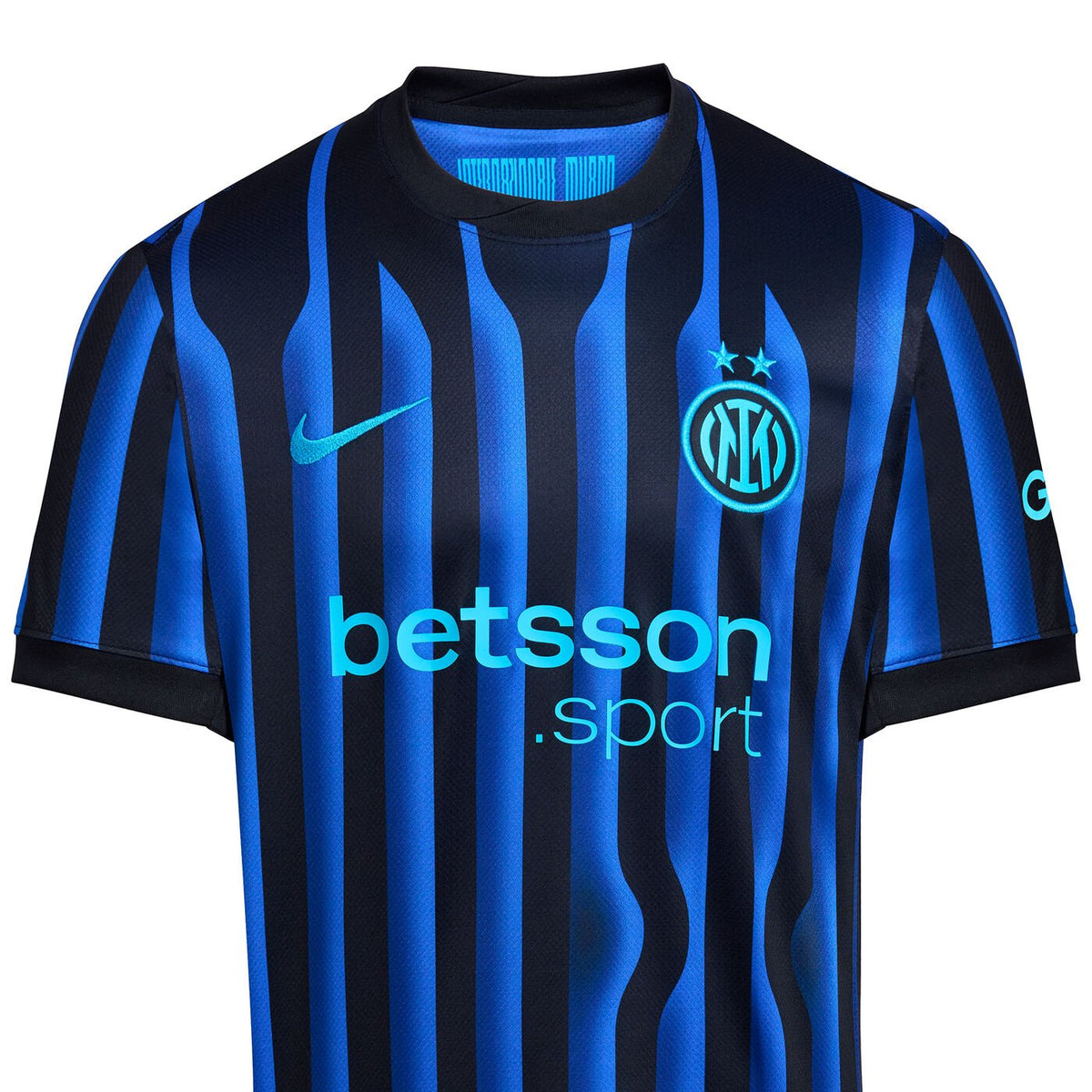 Inter Milan 25/26 thuisshirt detail