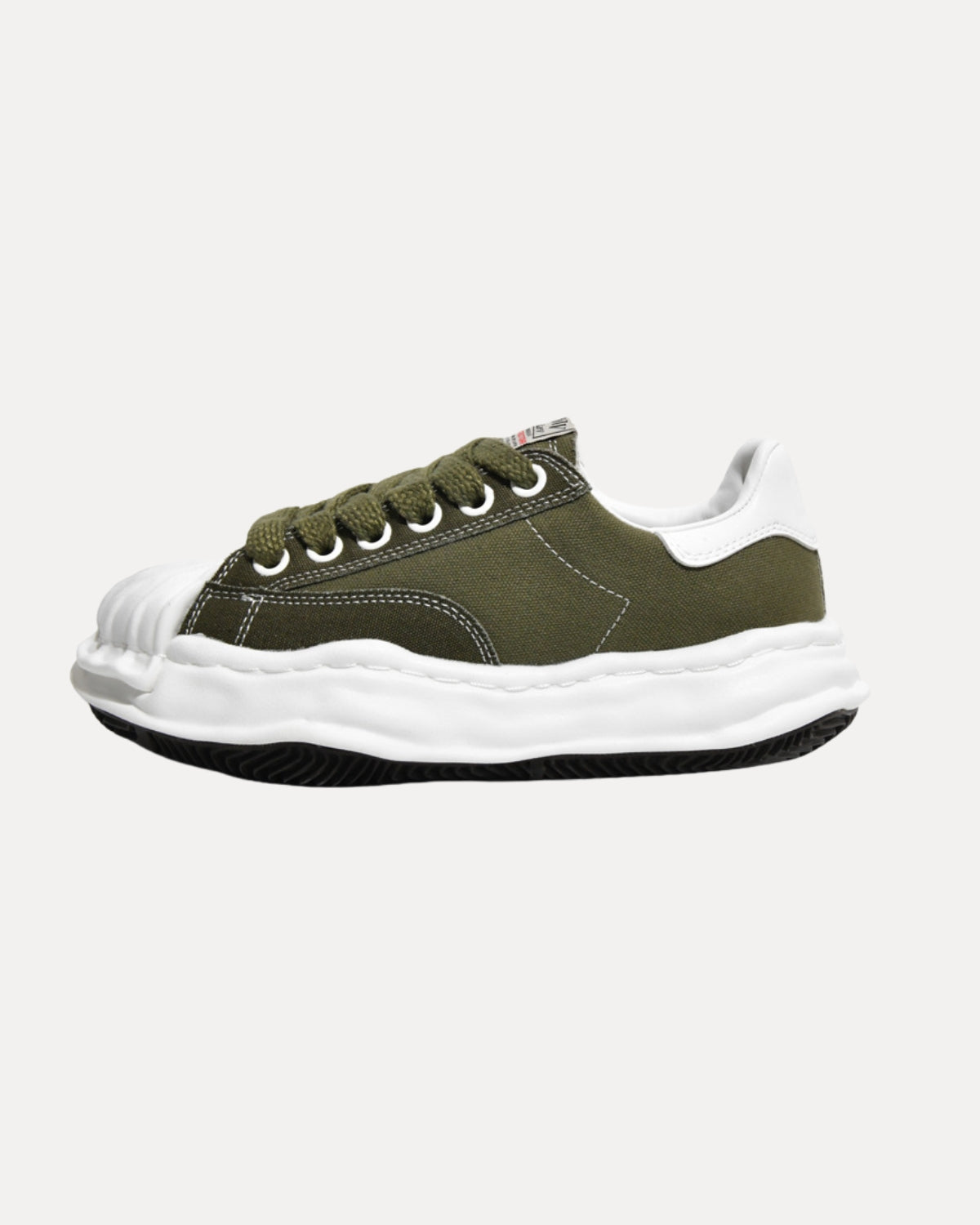 Wave Sole Canvas Olijfgroen — Sneakers