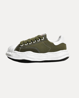 Wave Sole Canvas Olijfgroen — Sneakers