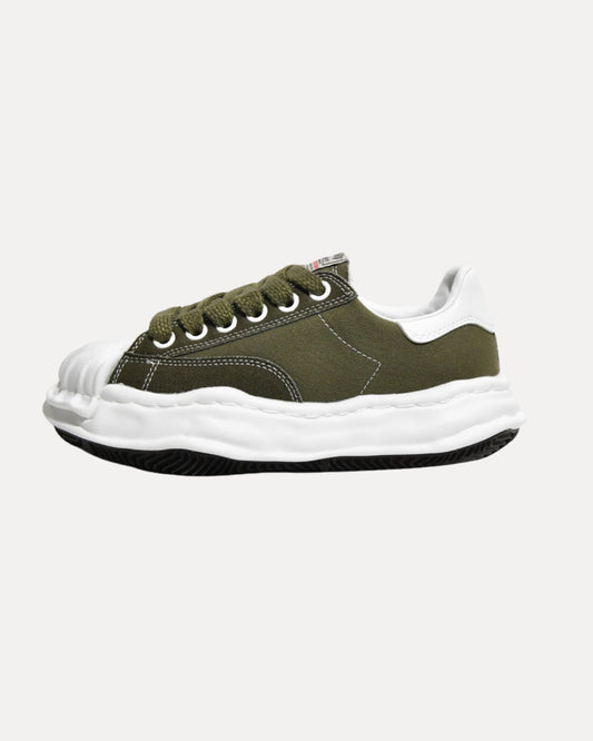 Wave Sole Canvas Olijfgroen — Sneakers