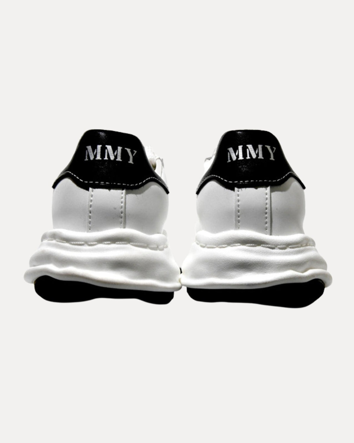 Wave Sole Leer Wit — Sneakers