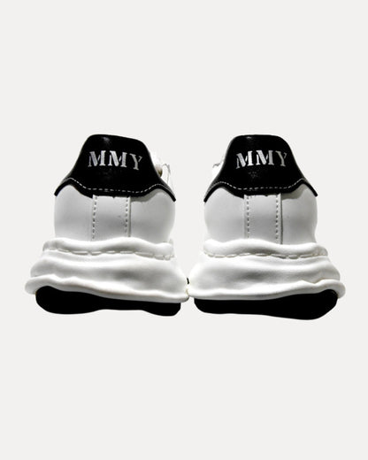 Wave Sole Leer Wit — Sneakers