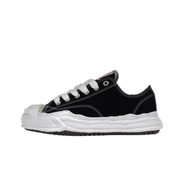 MAISON MIHARA YASUHIRO HANK OG SOLE CANVAS LOW BLACK — SNEAKERS