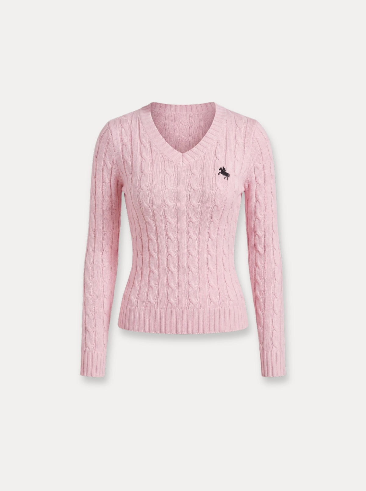 Cable Knit V Neck — Trui