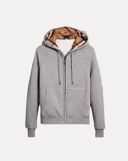 Checked Zip — Hoodie