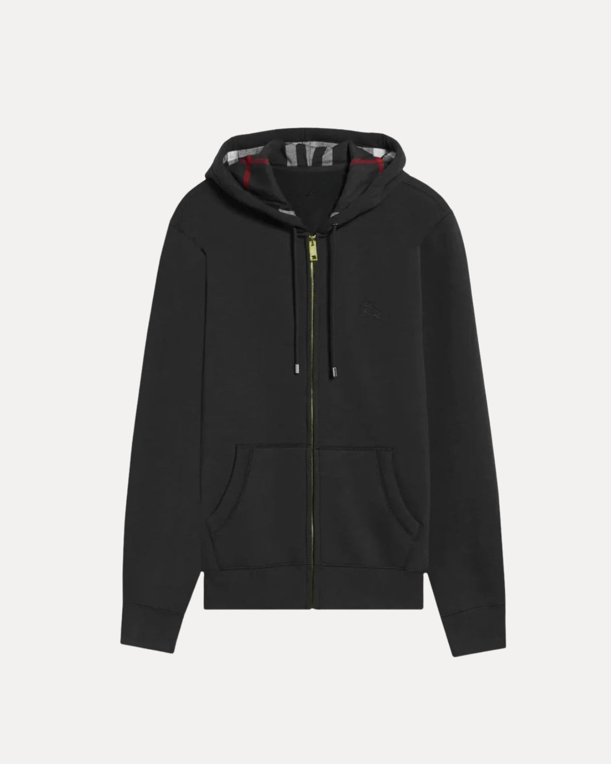 Checked Zip — Hoodie
