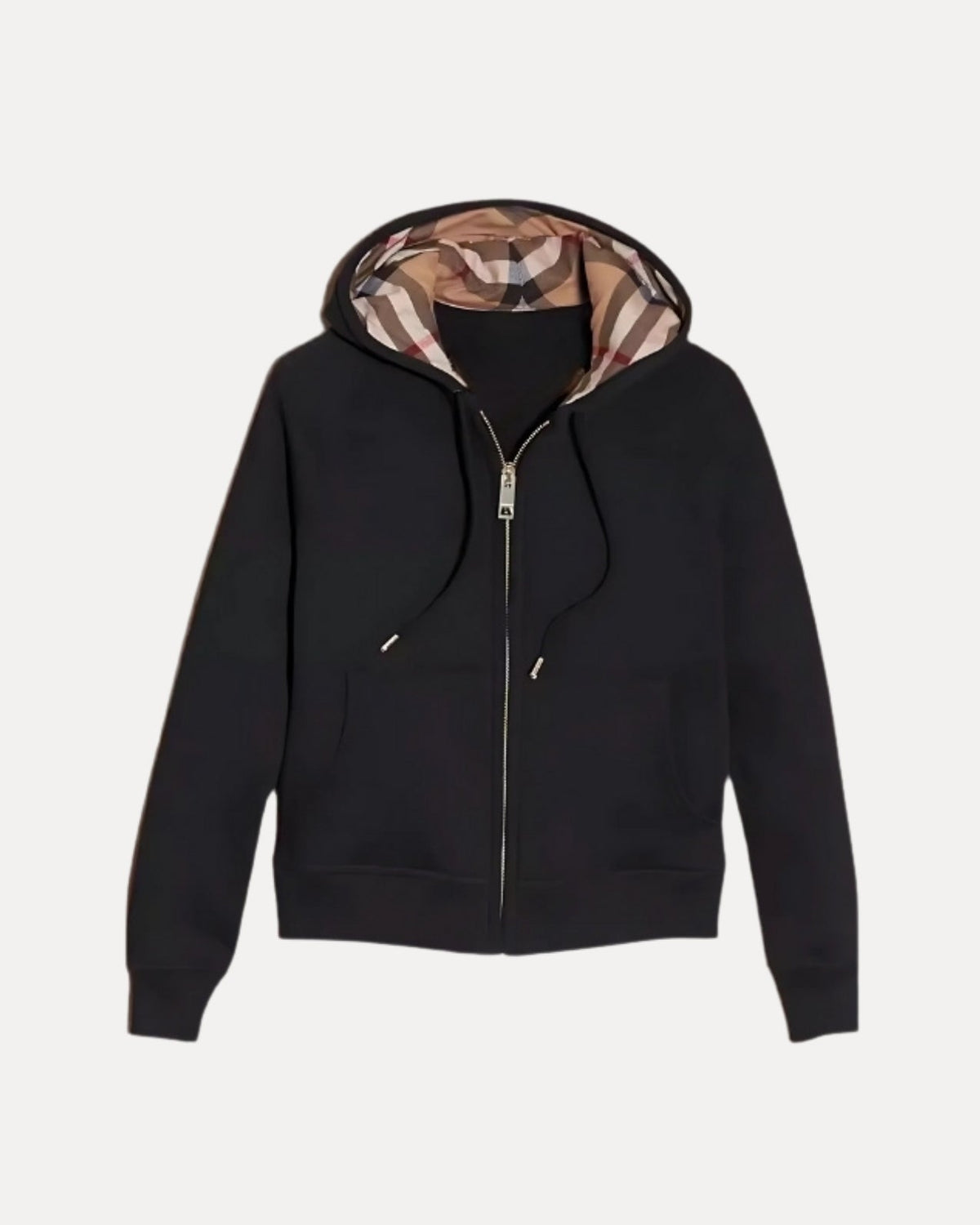 Checked Zip — Hoodie
