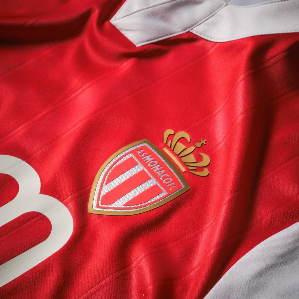AS Monaco 2025/26 thuisshirt detail