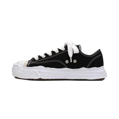 MAISON MIHARA YASUHIRO HANK OG SOLE CANVAS LOW BLACK — SNEAKERS