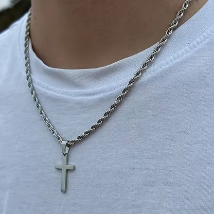Loel met Kruis Hanger — Ketting