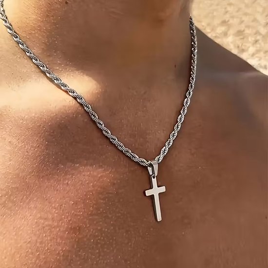 Loel met Kruis Hanger — Ketting