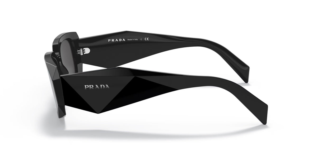 Prada Geometric Logo Zwart — Zonnebril