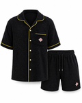CASABLANCA BADSTOF ZWART / GEEL — ZOMERSET