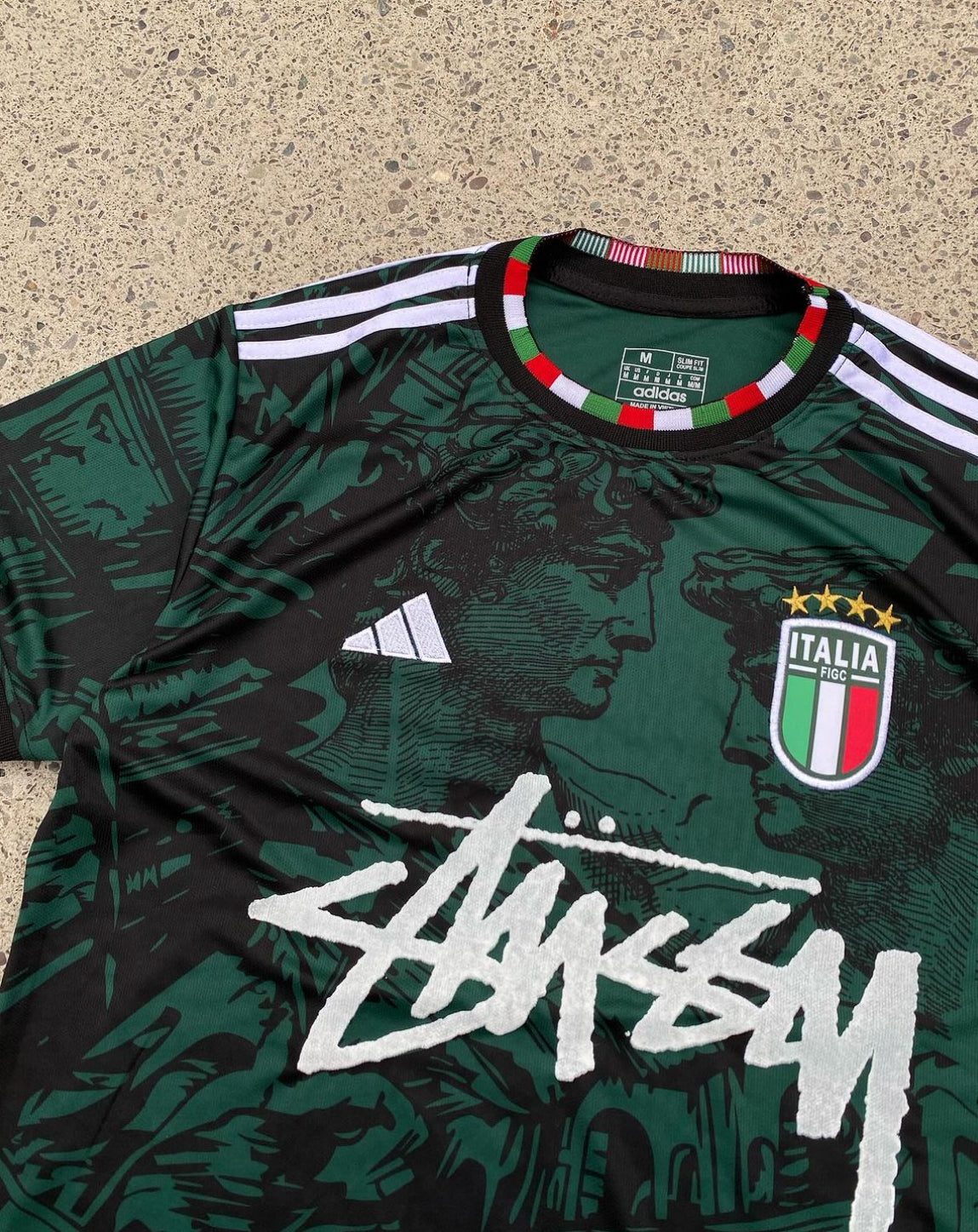 ITALIË X STUSSY - JERSEY GROEN