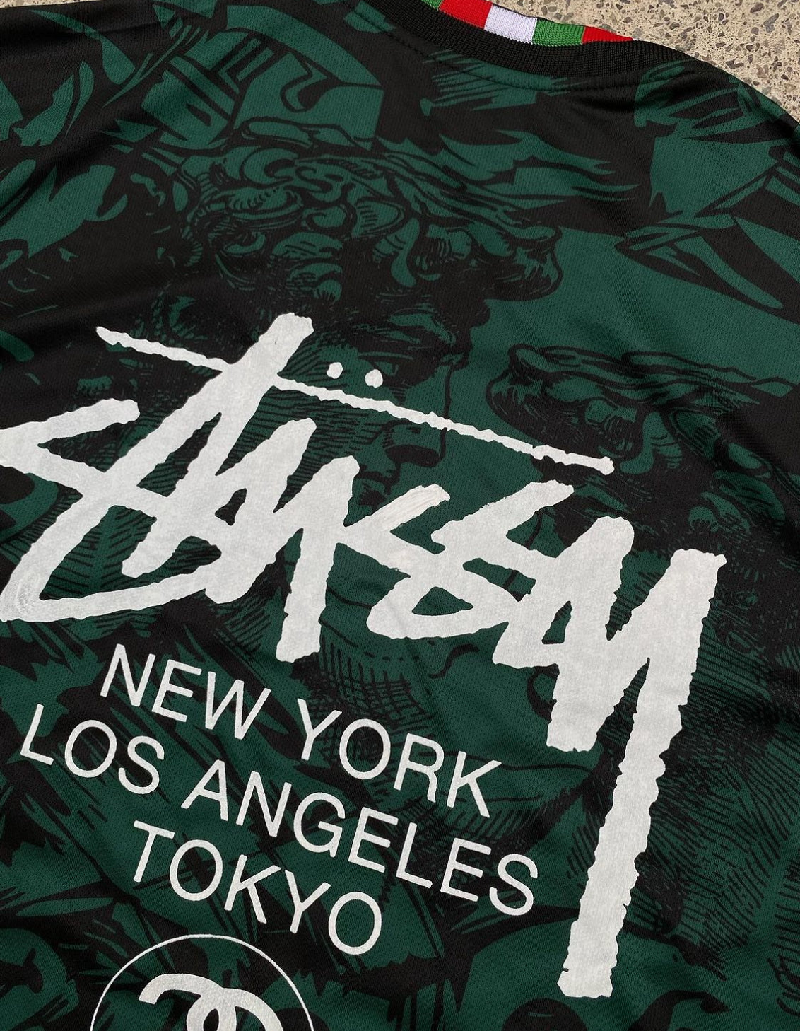 ITALIË X STUSSY - JERSEY GROEN