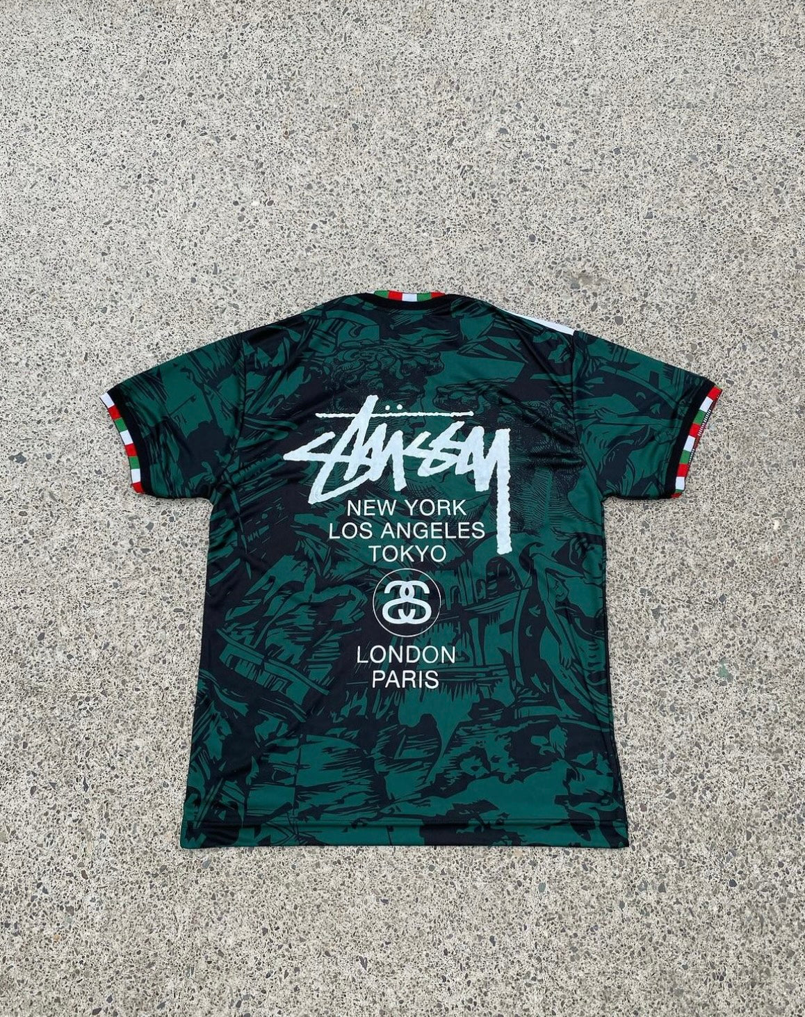ITALIË X STUSSY - JERSEY GROEN