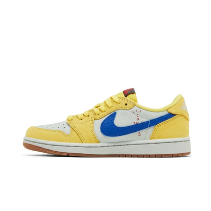 TRAVIS SCOTT X WMNS AIR JORDAN 1 RETRO LOW OG SP 'CANARY' — SNEAKERS