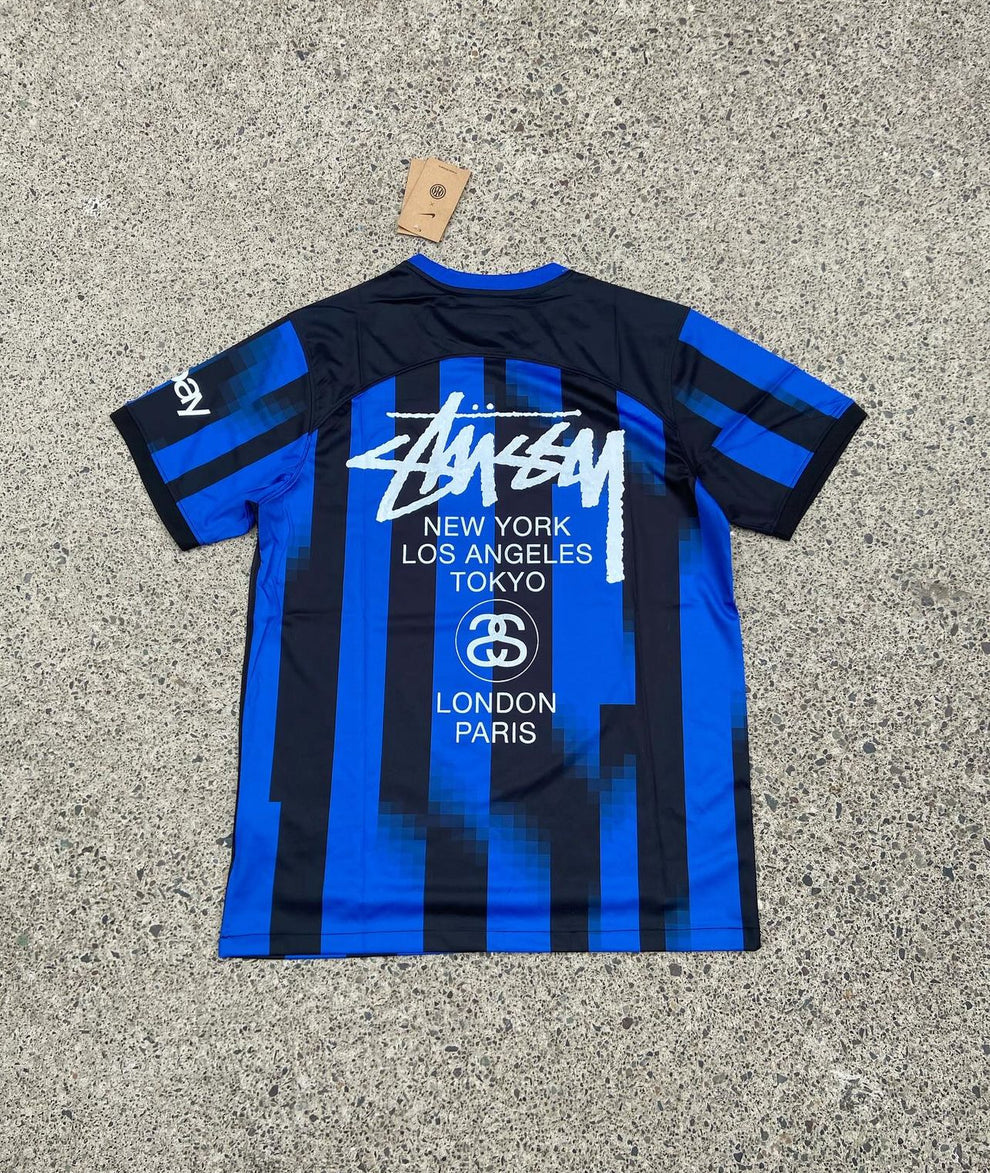 STUSSY X "INTER" TRUI - BLAUW/ZWART