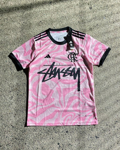 Stüssy x Flamengo trui roze