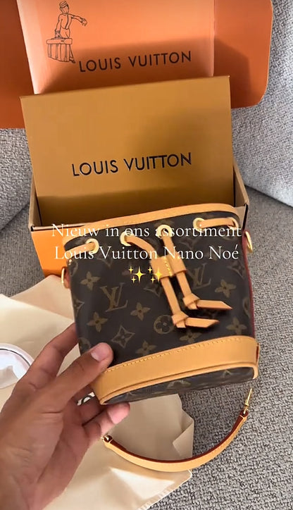 LOUIS VUITTON NANO NOÉ BRUIN — TAS