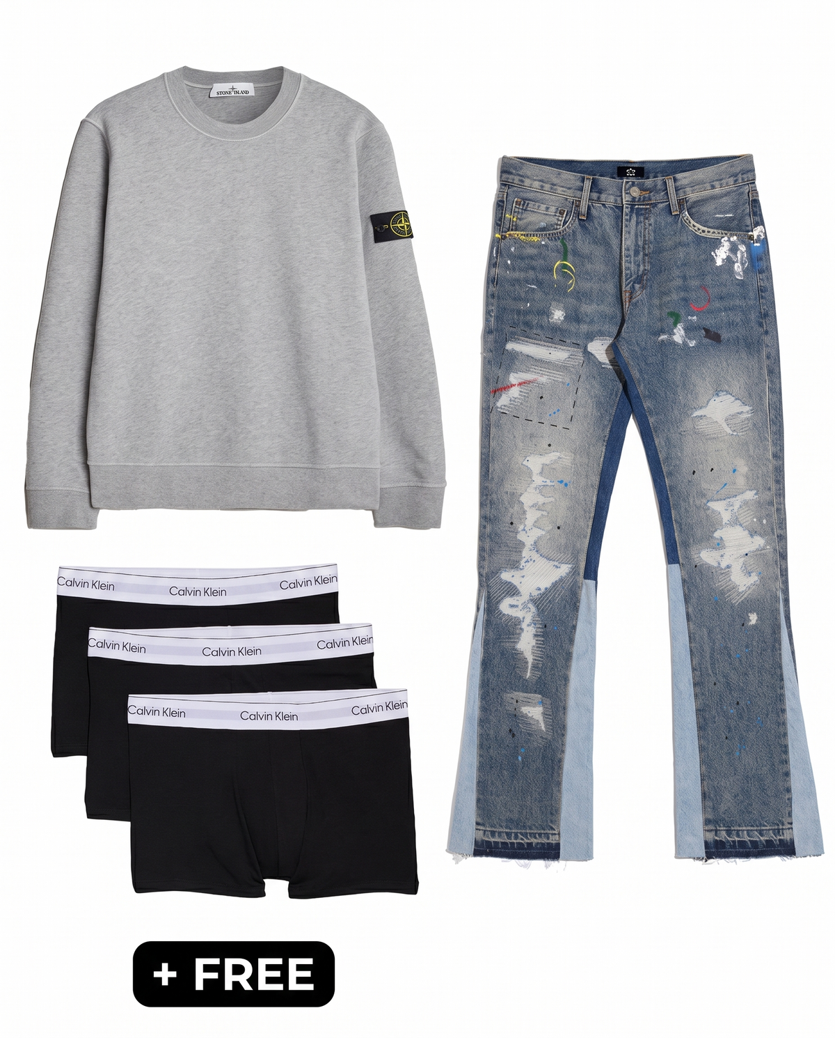 STONE ISLAND GREY STONE — OUTFIT