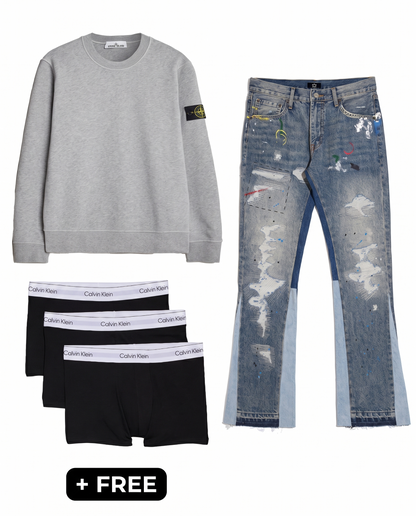 STONE ISLAND GREY STONE — OUTFIT