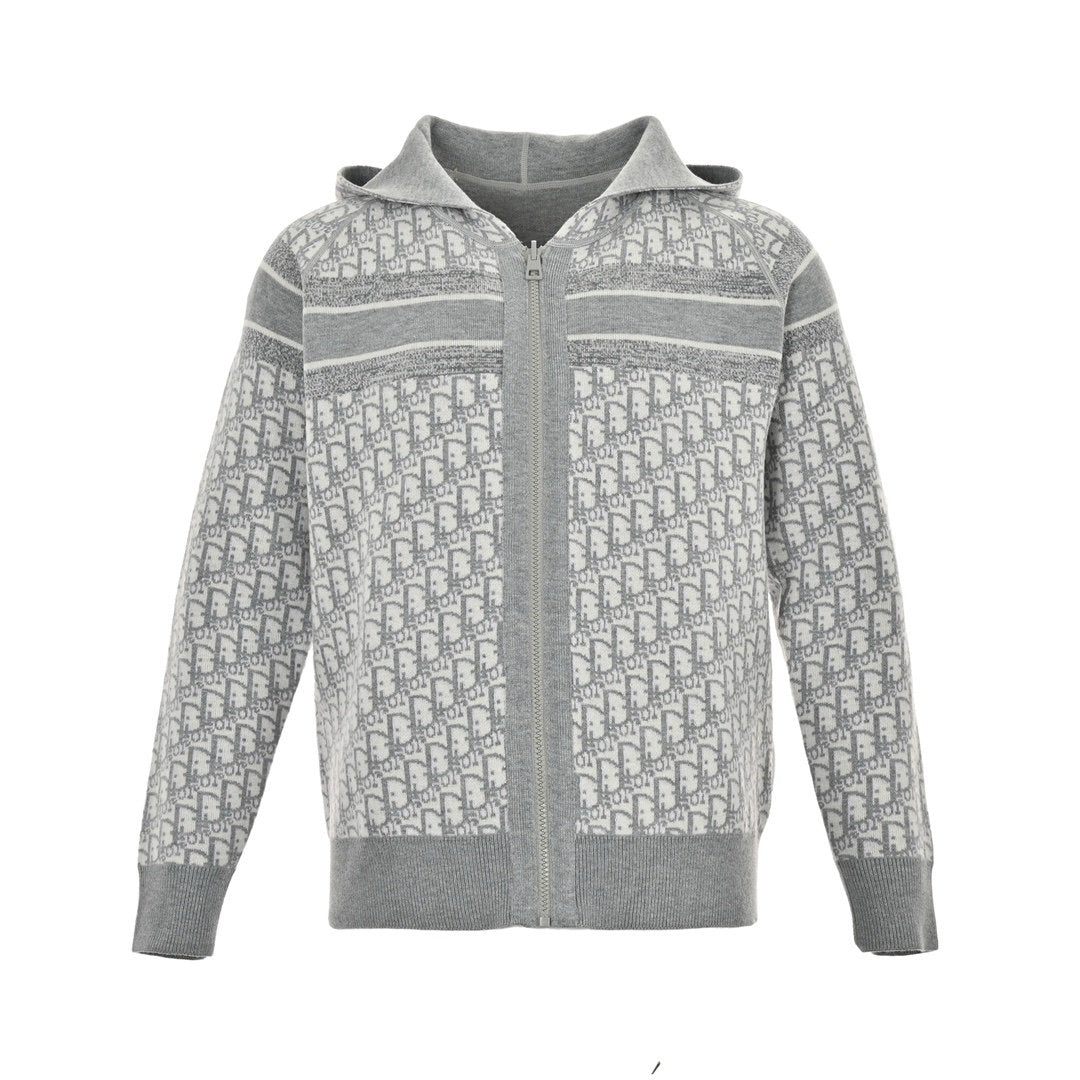 Dior Cashmere Zip Grijs — Hoodie