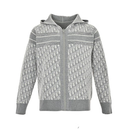DIOR CASHMERE ZIP GRIJS — HOODIE