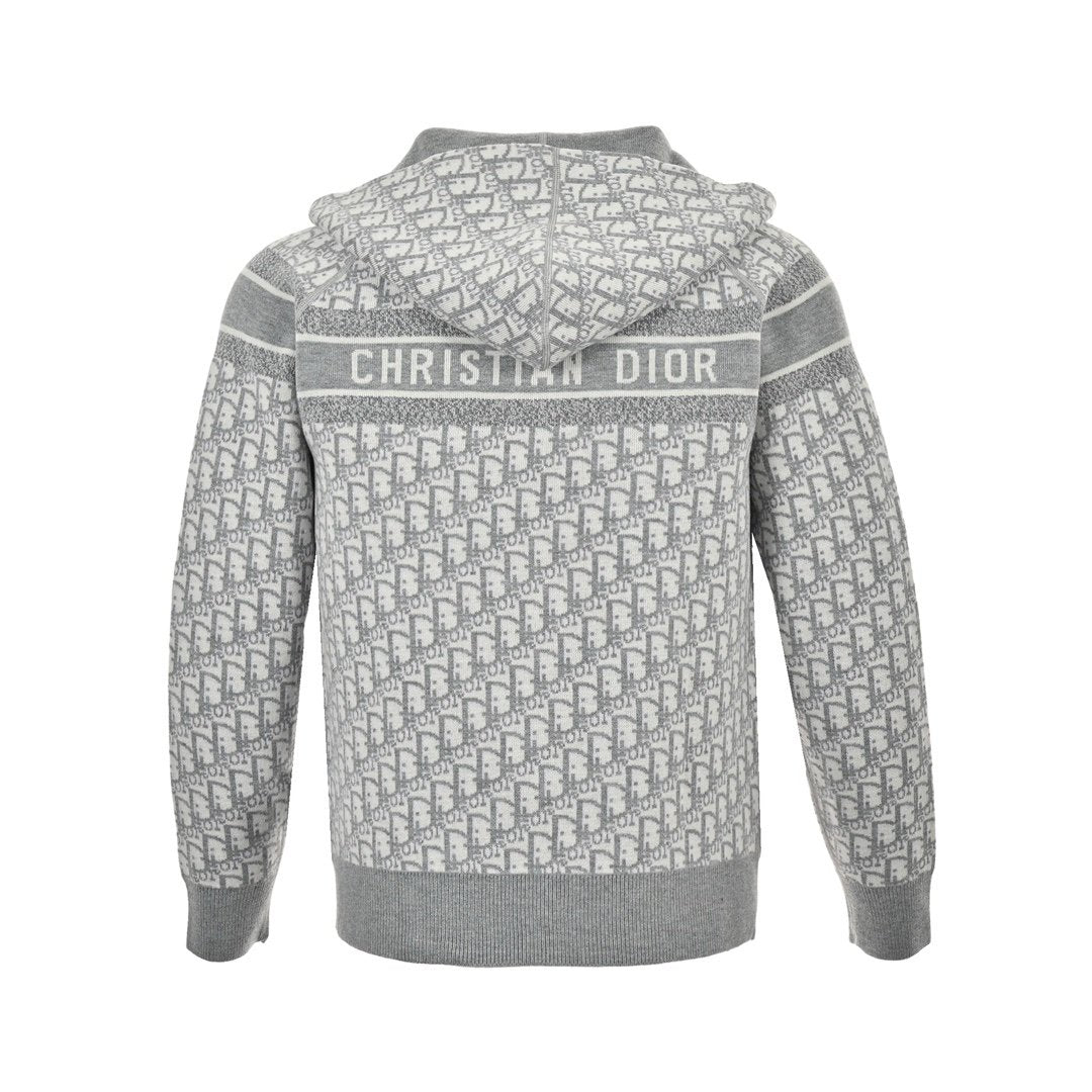 Dior Cashmere Zip Grijs — Hoodie