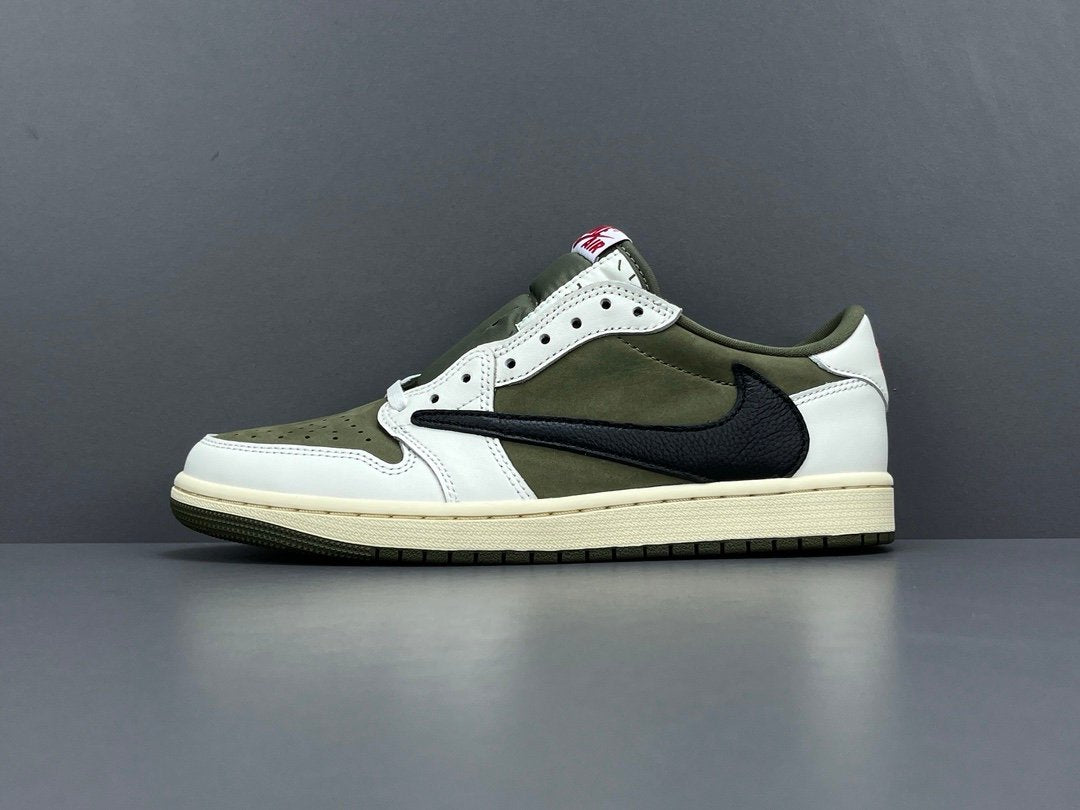 AIR JORDAN 1 RETRO LOW OG SP TRAVIS SCOTT MEDIUM OLIVE — SNEAKERS
