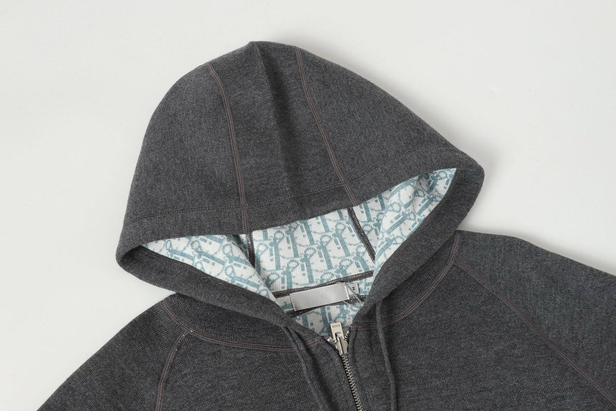 Dior Cashmere Hooded Grijs — Jas