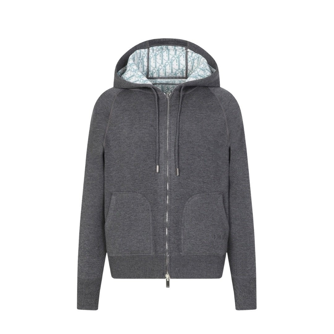 Dior Cashmere Hooded Grijs — Jas
