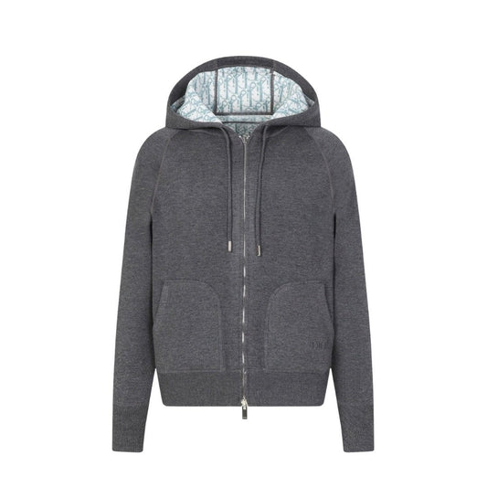 Dior Cashmere Hooded Grijs — Jas